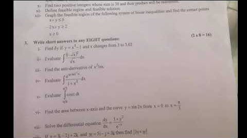 12th class Math Gujranwala board (group 1) paper 2023