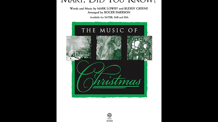 Mary, Did You Know? (SAB Choir) - Arranged by Roge...
