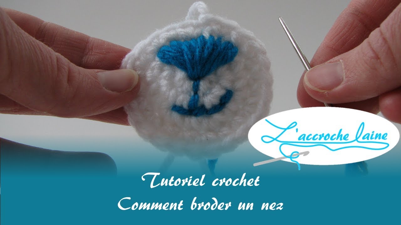 Broder le visage d'un amigurumi, Broderie des yeux au crochet, Broderie  facile