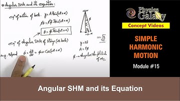 Class 11 Physics | Simple Harmonic Motion | #15 Angular SHM and its Equation | For JEE & NEET