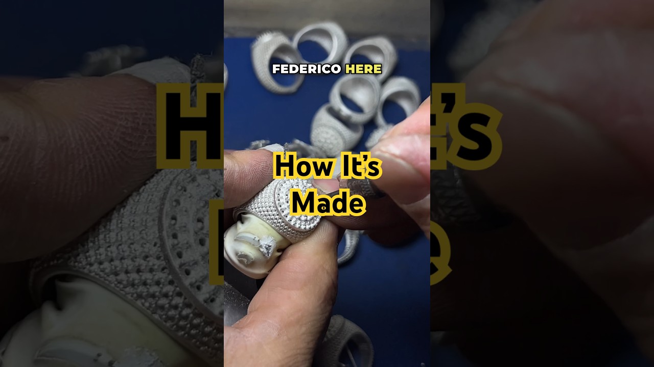 Давайте сделаем кольцо на мизинец с муассанитом, покрытым глазурью. Как это сделать? Harlembling