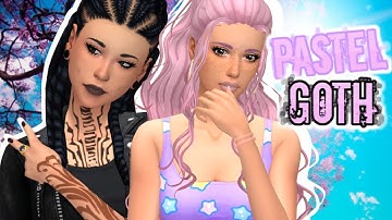 Sims 4: PASTEL GOTH TWINS | Create A Sim (Maxis Match) CC
