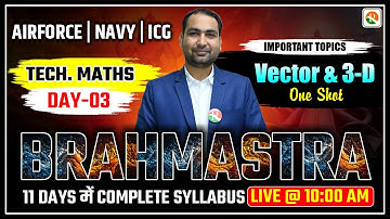 Vector and 3D OneShot for Airforce, ICG | Airforce Maths Classes |Airforce Maths Topic Wise Practice
