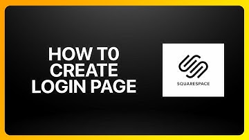 How To Create Login Page On Squarespace Tutorial