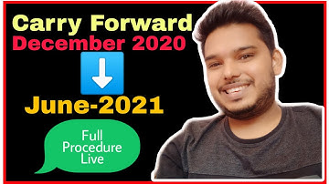 How to Carry Forward December 2020 Examination Fee for June 2021 Session of Examination?Optout icsi