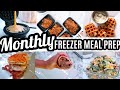 EASY MONTHLY FREEZER MEAL PREP | LARGE FAMILY MEALS | COOK WITH ME | RECIPES FOR THE FREEZER