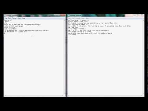 How to make little program in Notepad tutorial 1 (2 basics)