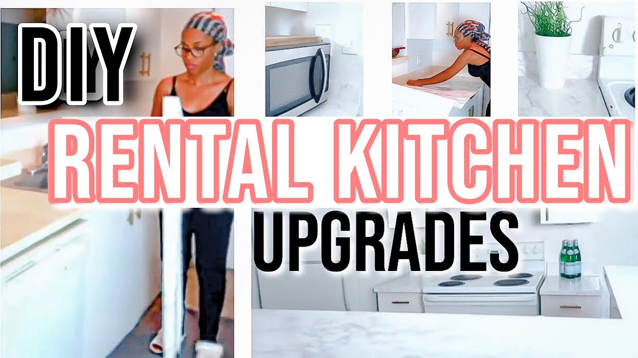 PEEL AND STICK Marble Countertop Contact Paper Install | RENTAL KITCHEN
