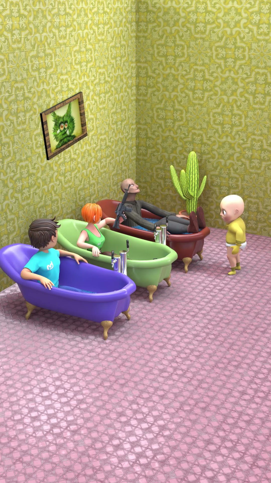 Yellow in the bathroom!! #shorts
