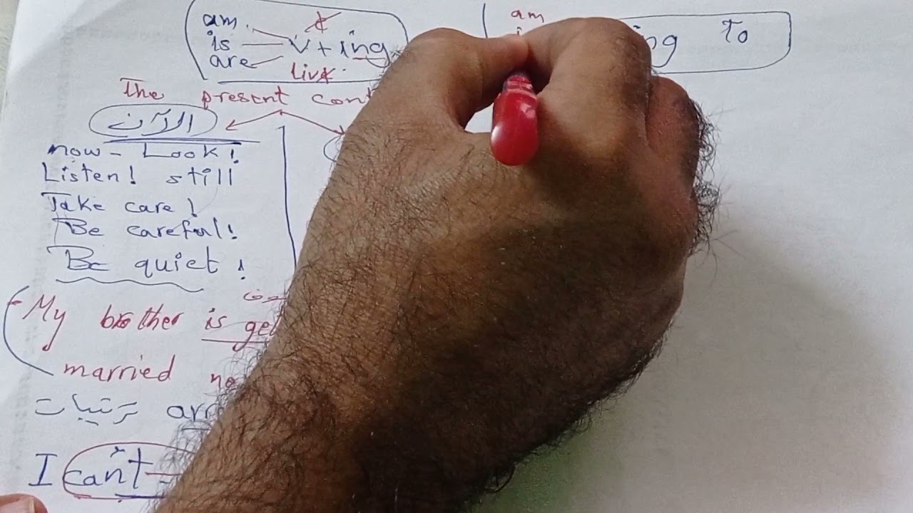 لغة إنجليزية، الفرق بين going to, the present continuous, المنهج 22