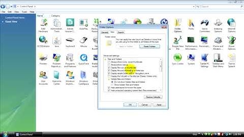 Show hidden files and folders in Vista and Windows 7