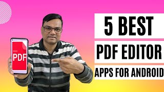 (Hindi) 5 best pdf editor for android free and paid | How to edit pdf file on android mobile