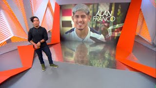 Alan Franco curti fase titular e se senti feliz jogando com as cores do São Paulo. (GE/SP 15/05/24)