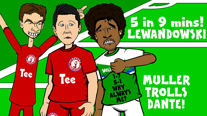 LEWANDOWSKI scores 5 goals in 9 minutes! (FC Bayern 5-1 Wolfsburg - Muller trolls Dante prank)