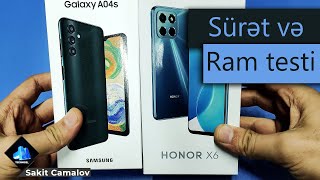 Samsung A04S Vs Honor X6 Sürət Və Ram Testi
