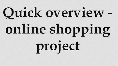 Quick overview - online shopping project in jsp (Eclipse IDE,Tomcat server ,MySQL Database)