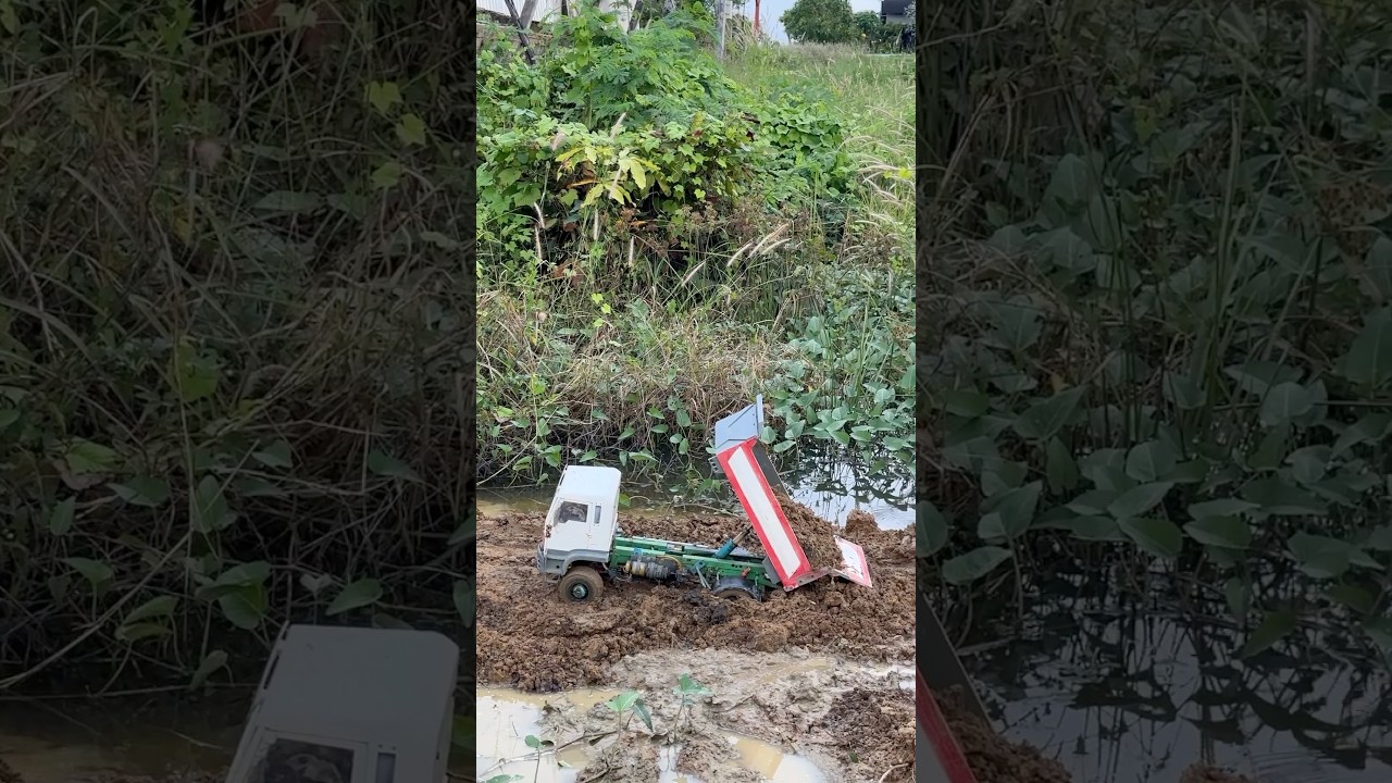 Радиоуправляемый трактор застрял в глубокой грязи! Эпизод 44: Эпизод спасения бульдозера.