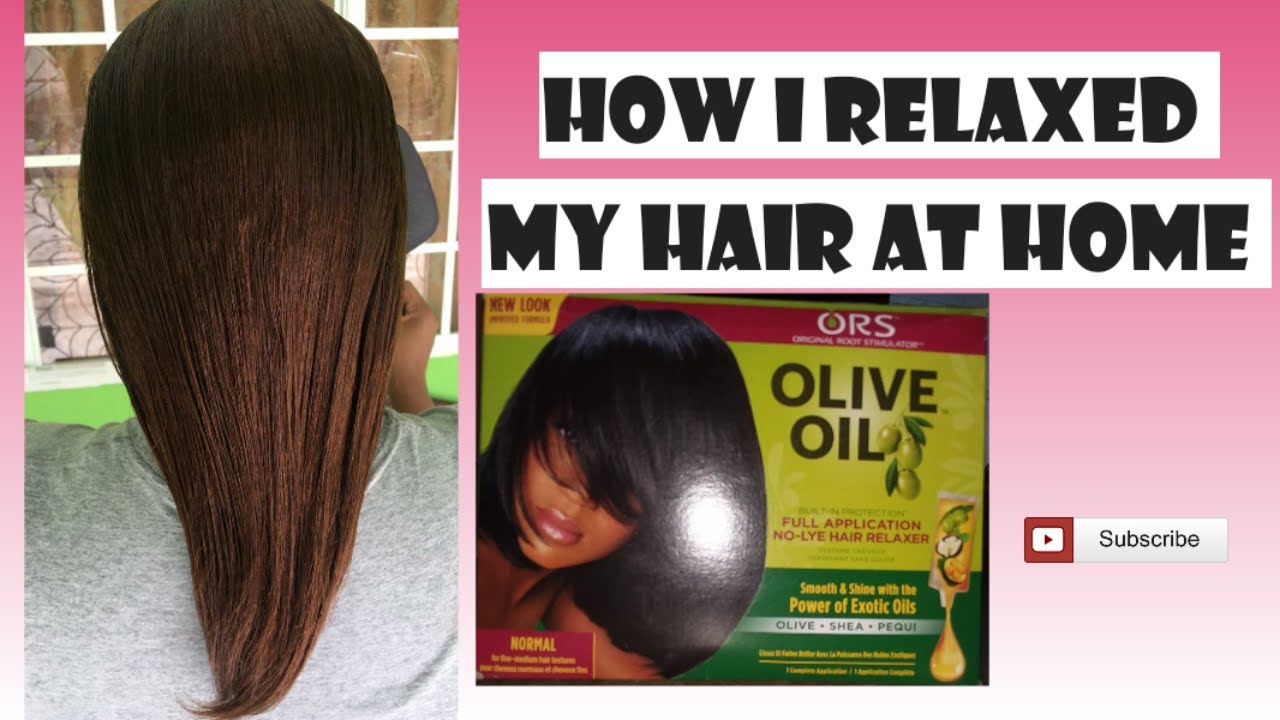 RELAXER ROUTINE How I Relax My Hair at Home YouTube
