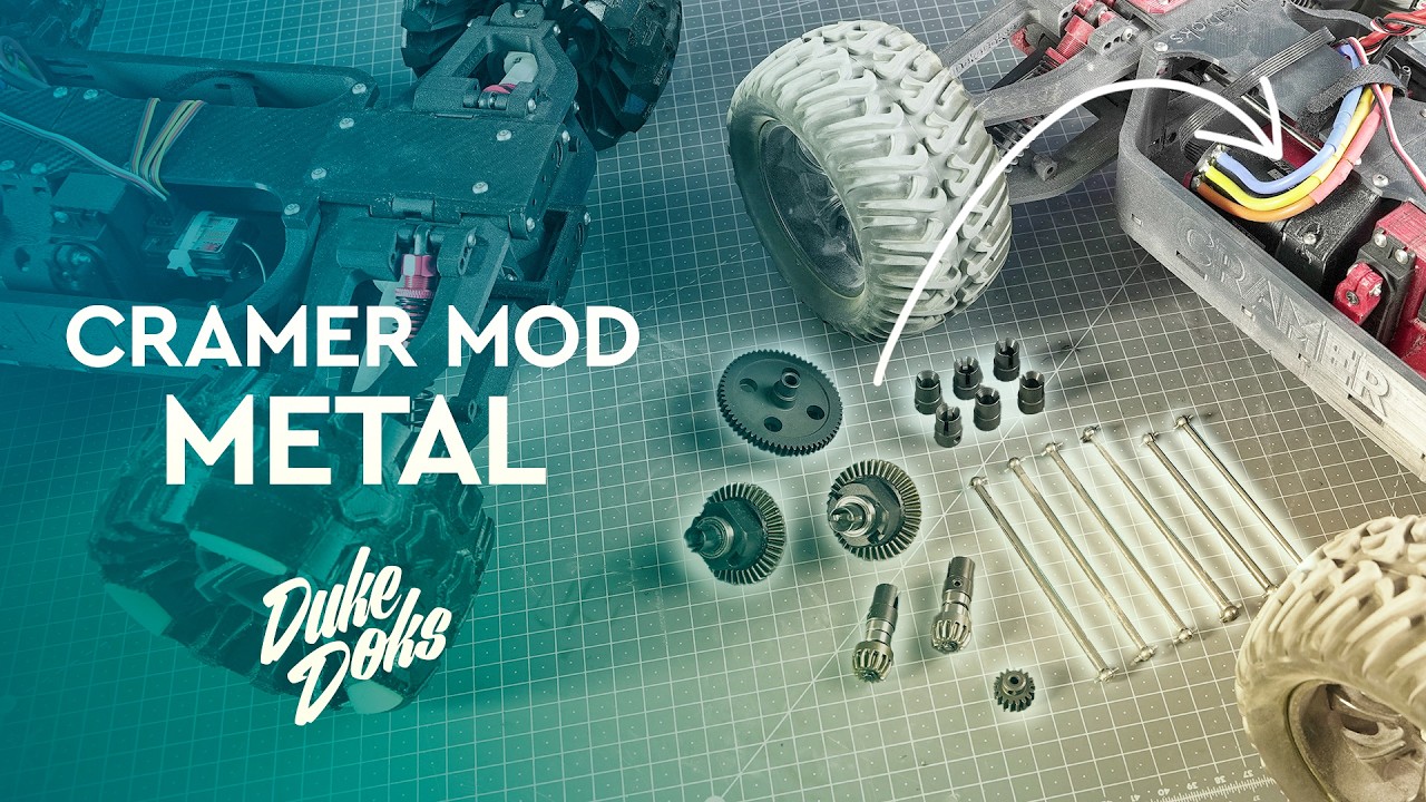 🚧 Instalo piezas METÁLICAS en el CRAMER / MOD / RC impreso en 3D