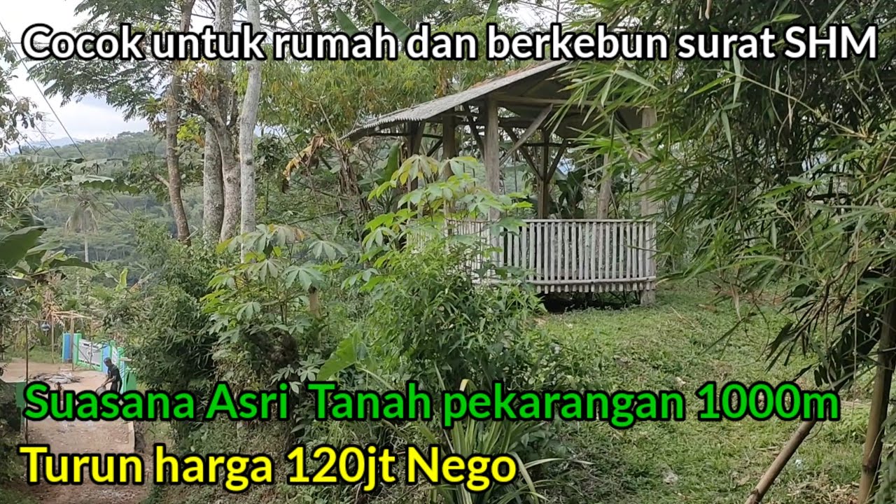 Di jual!! Turun Harga biar cepat terjual 120jt luas Tanah 1000m2 SHM view Indah