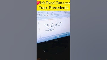 How to Use Trace Precedents in excel♥️💥 #excel #data #msexcel #shortvideo #computer #viralvideo