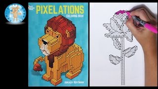 Pixelations by Arkady Roytman Pixels Coloring Book Rose - Family Toy Report screenshot 3