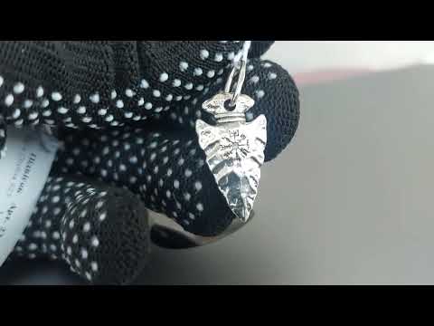 Кулон срібний наконечник стріли з руною Вегвізир, видео 1