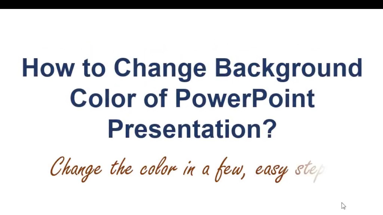 presentation change background colour
