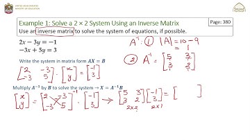 CH6 Systems of Equations and Matrices|6-3 Solving Linear Systems using Inverses and Cramer’s Rule(1)