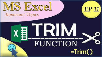 EP 11 | How To Use Trim Function In MS Excel In Telugu | #Trim #Formula In #MS #Excel #Telugu