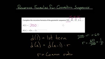Recursive Formulas for Geometric Sequences