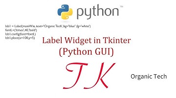 4 Label Widget in Tkinter (Python GUI)