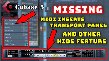Cubase 5 Transport and Midi insert panel missing Problem Solved | Cubase 5 me all Hidden Problem |