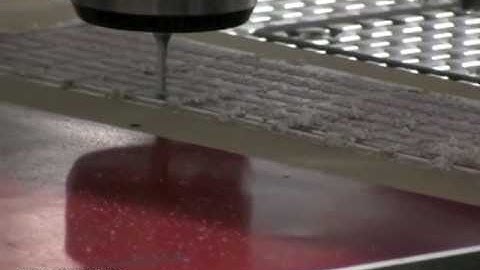 Engraving Composite Plastic Sign Labels on a C.R. Onsrud Router