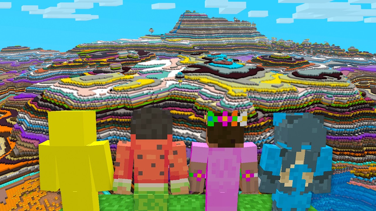 On doit finir Minecraft avec des Couches de Blocs Aléatoires..