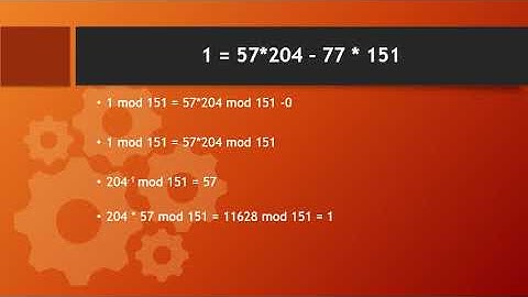 INVERSE MODULO USING EUCLIDEAN ALGORITHM