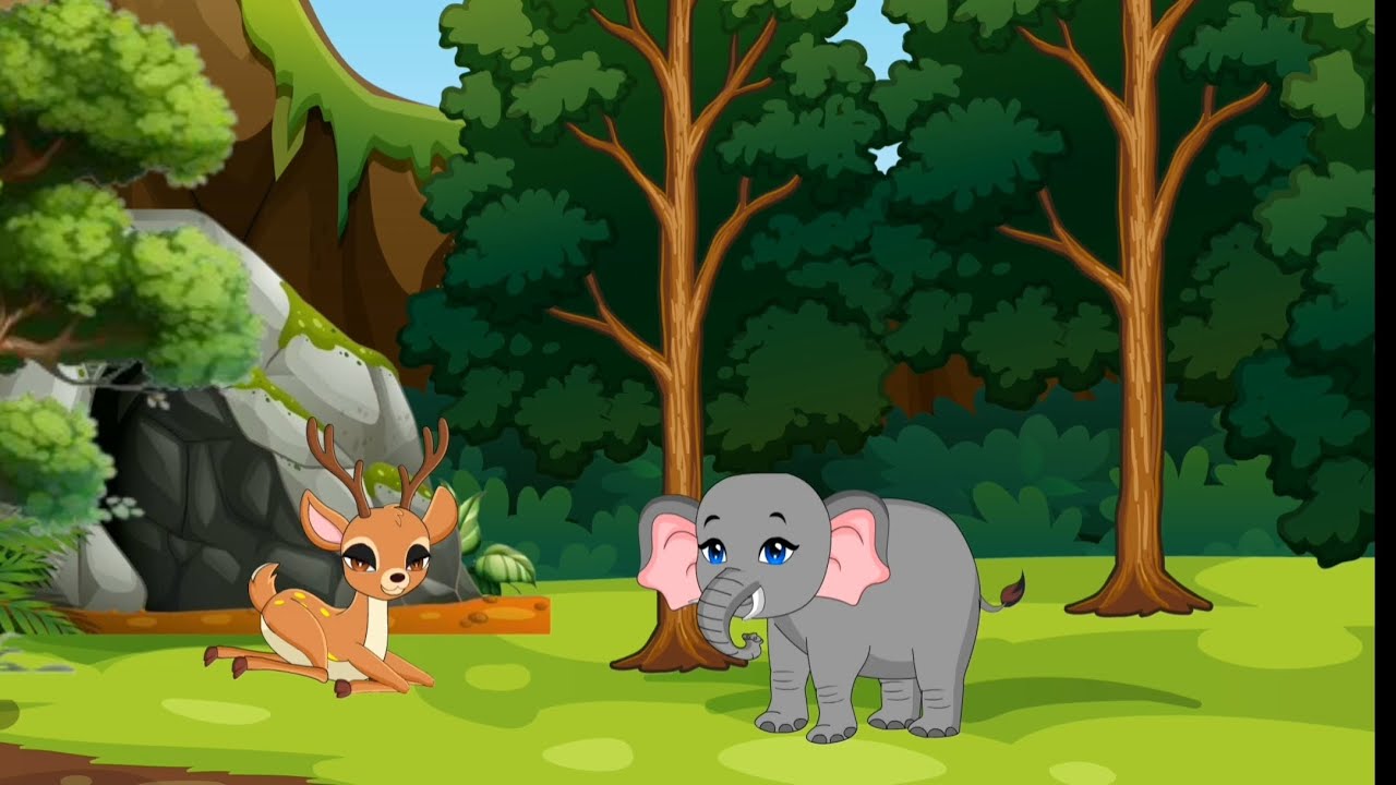 कार्टून कहानी। जंगल में हिरण और उसकी दोस्ती।