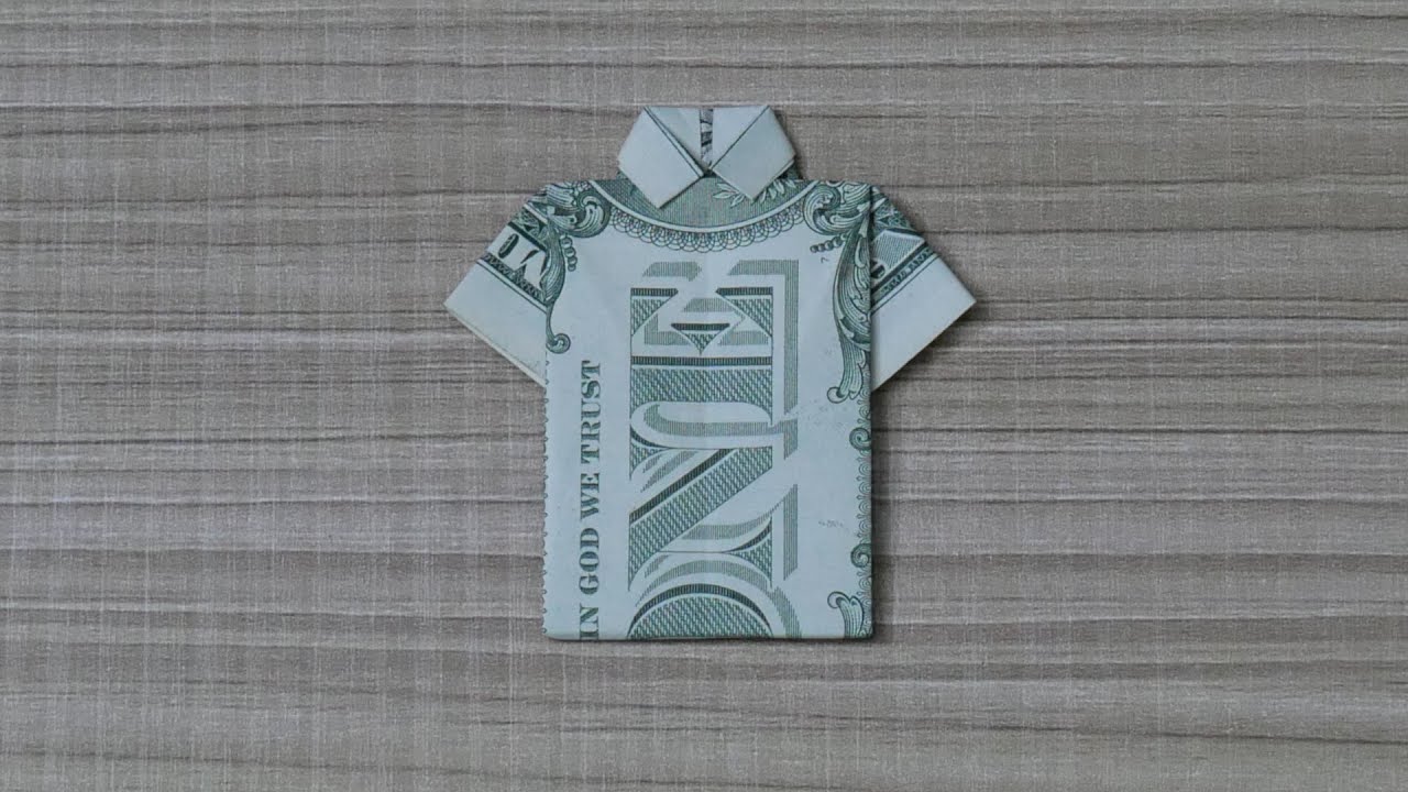 Como hacer una camisa con un dolar | fácil origami
