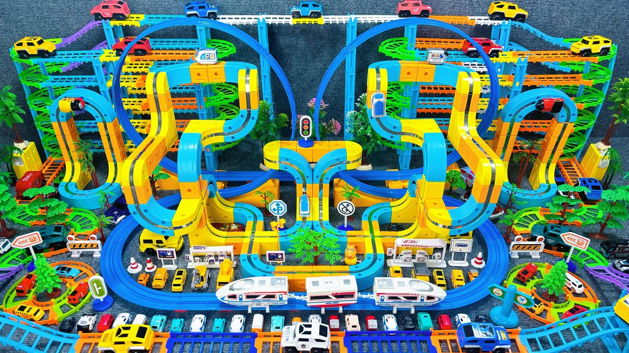 16 minutes of satisfying   High-speed train tracks and magnetic tracks  toy ASMR | Toy