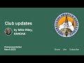March 2025 Club Updates
