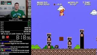 (21:51.228 w/out loads) Super Mario Bros.: The Lost Levels Warpless 8-4 (FDS, Mario) speedrun