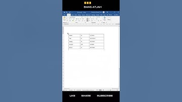 Mengurutkan Data di Tabel Word | Fungsi Sort di Word