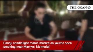 Panaji candlelight march marred as youths seen smoking near Martyrs' Memorial