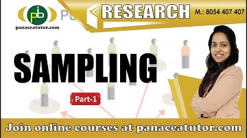 Sampling - Part 1 || Research Aptitude || UGC NET JRF || Paper 1 || Panacea Tutor
