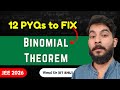 FINAL 12 Questions You MUST Do Before the JEE 2026 Exam | Binomial Theorem
