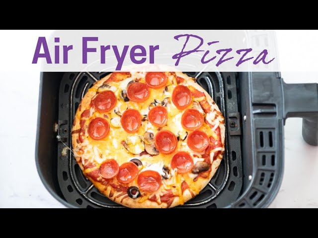 Air Fryer Pizza • BEST Pizza in Air fryer (video) • Two Purple Figs