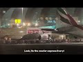 Emirates A380 landing in dubai international airport 14 december 2025