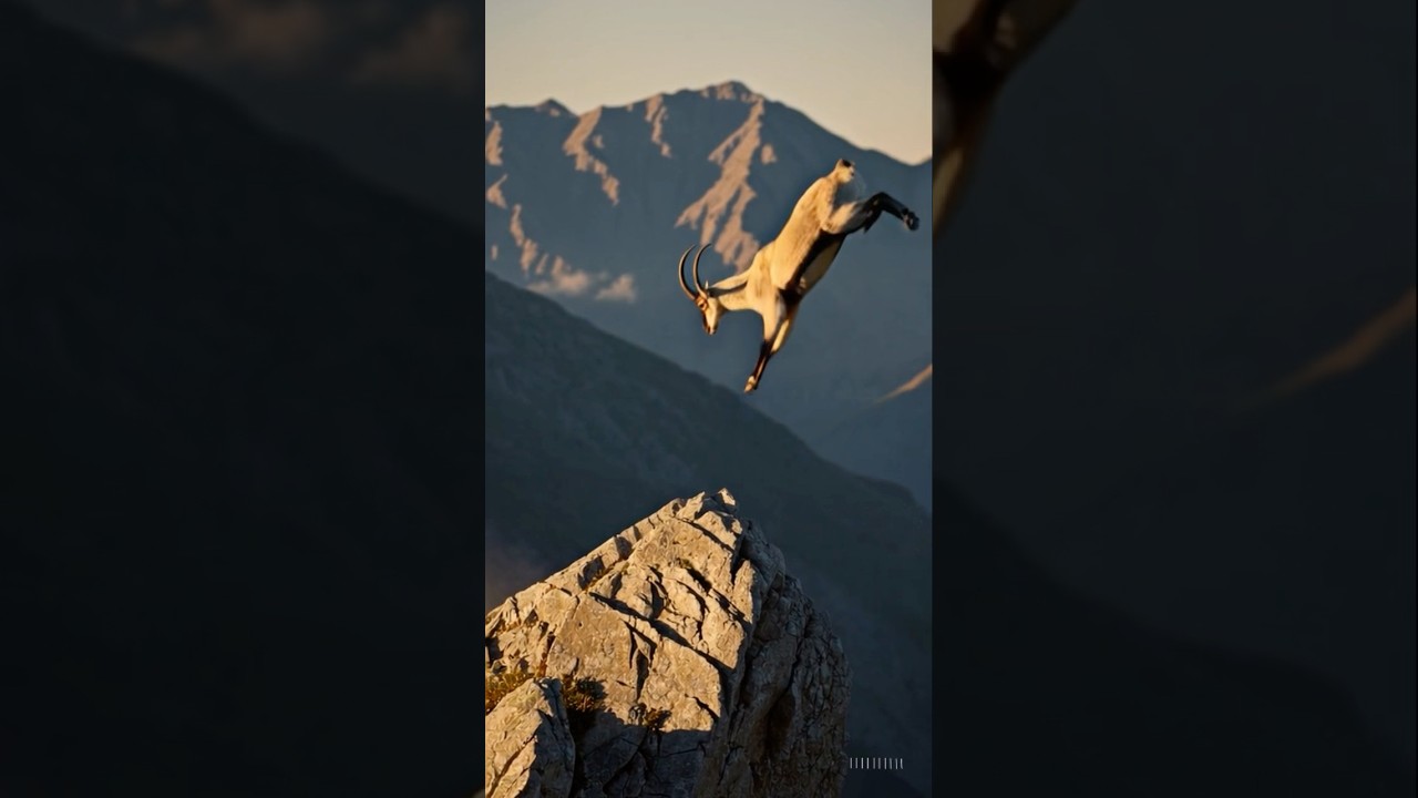 Leap of Legends: The Gravity-Defying Mountain Goat