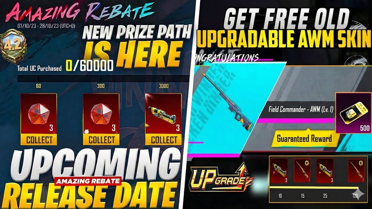 😱New Amazing Rebate & Premium Crate Opening 120 Free Upgraded AWM & Guaranteed 3 Materials | PUBGM