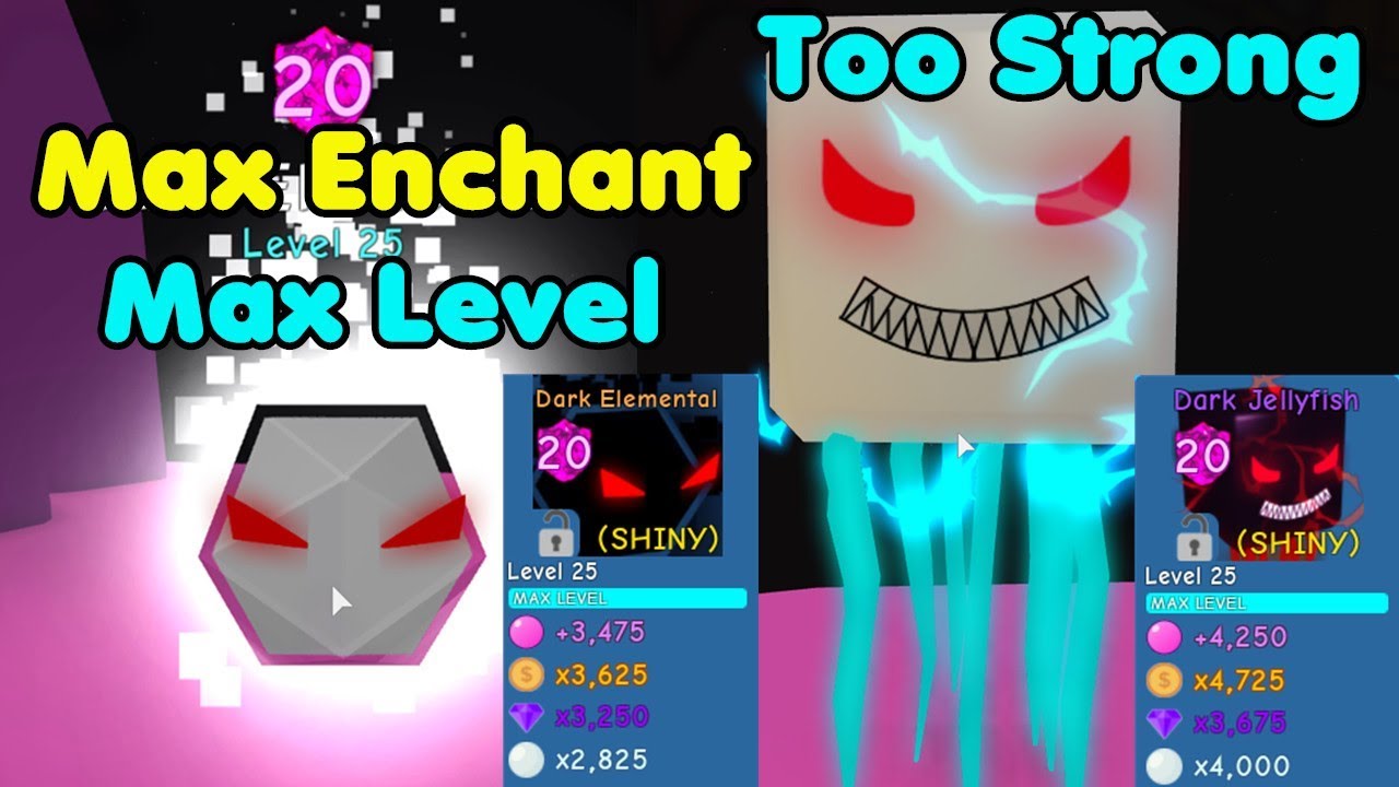 I Made Shiny Dark Jellyfish Elemental Max Level Enchant - new codes update 22 in bubblegum simulator roblox i hatched all legendary pets in atlantis